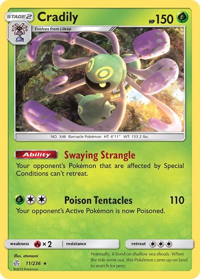 Cradily (SM - Cosmic Eclipse) Near Mint Reverse Holofoil