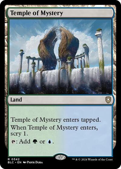 Temple of Mystery (Commander: Bloomburrow) Light Play