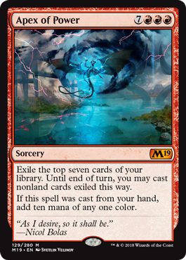 Apex of Power (Magic 2019 Core Set) Light Play