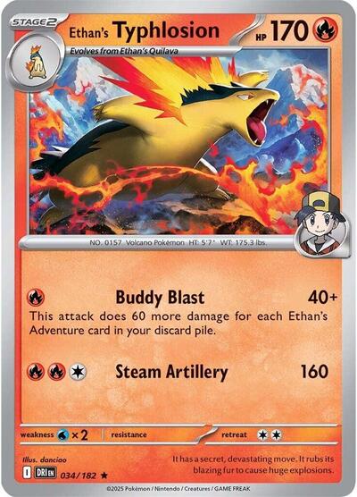 Ethan's Typhlosion (SV10: Destined Rivals) Near Mint Reverse Holofoil