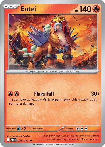 Entei (ME: Ascended Heroes) Near Mint Holofoil