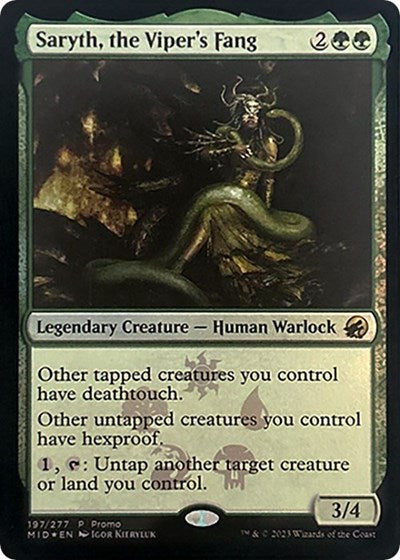 Saryth, the Viper's Fang (Promos: Media) Light Play Foil