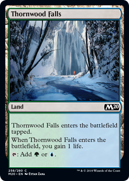 Thornwood Falls (Magic 2020 Core Set) Light Play Foil