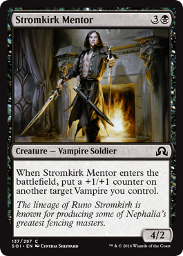 Stromkirk Mentor (Shadows Over Innistrad) Light Play Foil