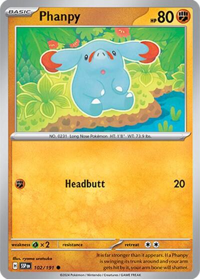 Phanpy - 102 (SV08: Surging Sparks) Near Mint