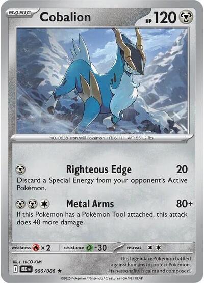 Cobalion (SV: Black Bolt) Near Mint Holofoil