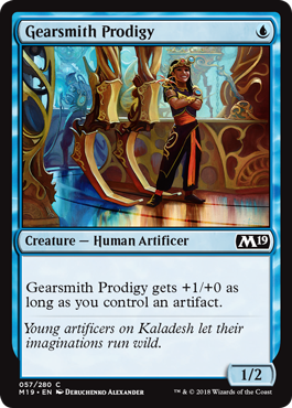 Gearsmith Prodigy (Magic 2019 Core Set) Light Play Foil