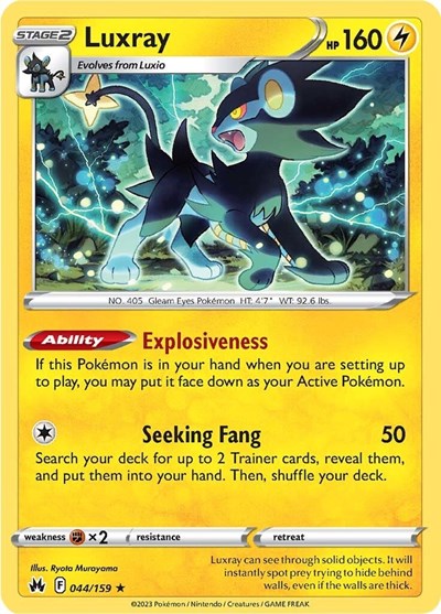 Luxray (44) (Crown Zenith) Near Mint Reverse Holofoil