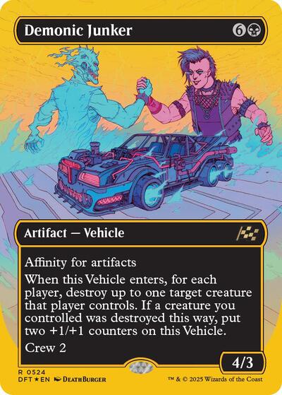 Demonic Junker (Borderless) (First-Place Foil) (Aetherdrift) Near Mint Foil