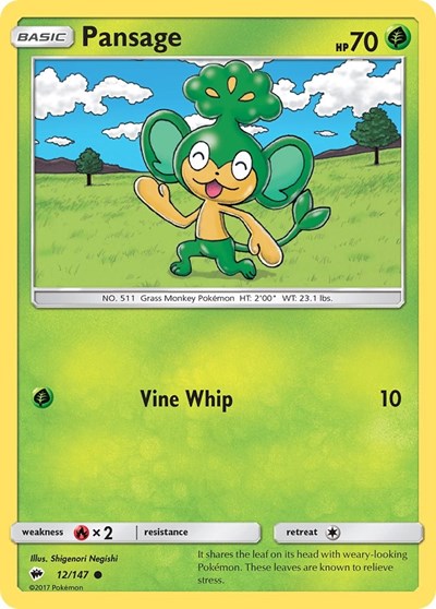 Pansage (SM - Burning Shadows) Near Mint
