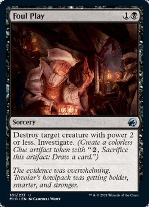 Foul Play (Innistrad: Midnight Hunt) Light Play Foil
