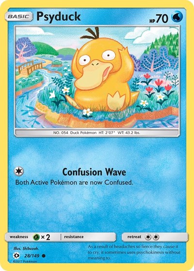Psyduck (SM Base Set) Near Mint Reverse Holofoil