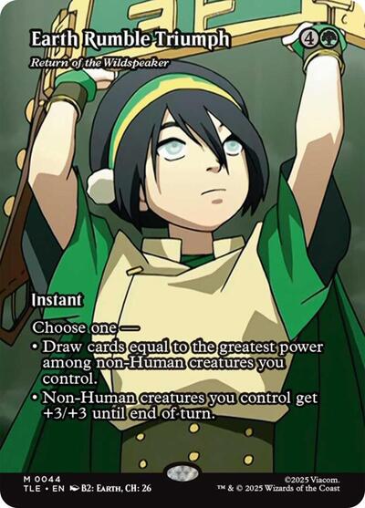 Earth Rumble Triumph - Return of the Wildspeaker (Borderless) (Avatar: The Last Airbender: Eternal-Legal) Light Play