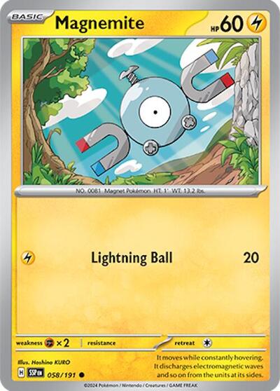 Magnemite (SV08: Surging Sparks) Near Mint Reverse Holofoil