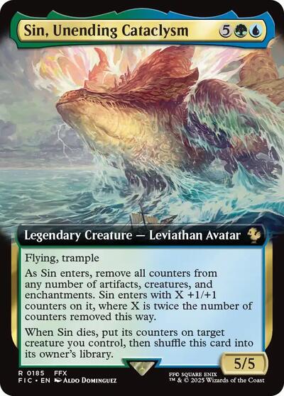 Sin, Unending Cataclysm (Extended Art) (Commander: FINAL FANTASY) Near Mint Foil