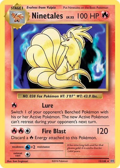 Ninetales (XY - Evolutions) Light Play Reverse Holofoil