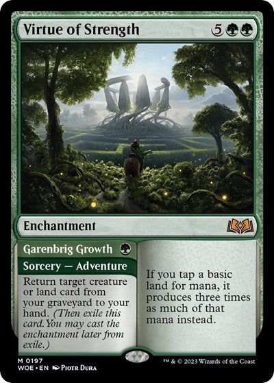 Virtue of Strength (Wilds of Eldraine) Near Mint Foil