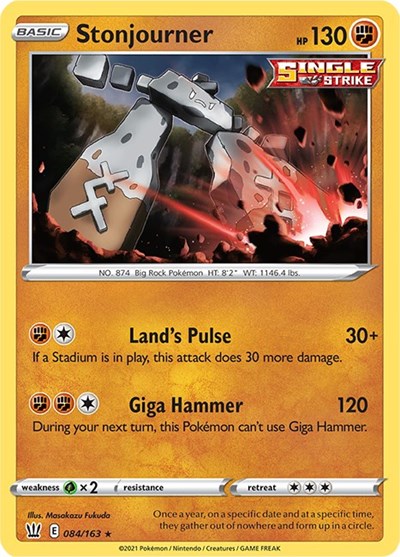 Stonjourner (SWSH05: Battle Styles) Near Mint Reverse Holofoil