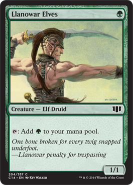 Llanowar Elves (Commander 2014 Edition) Light Play