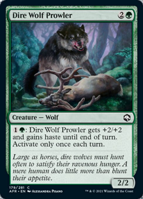 Dire Wolf Prowler (Adventures in the Forgotten Realms) Light Play Foil