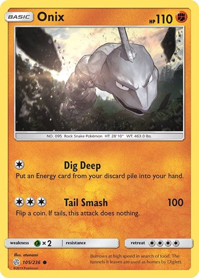 Onix (SM - Cosmic Eclipse) Near Mint Reverse Holofoil