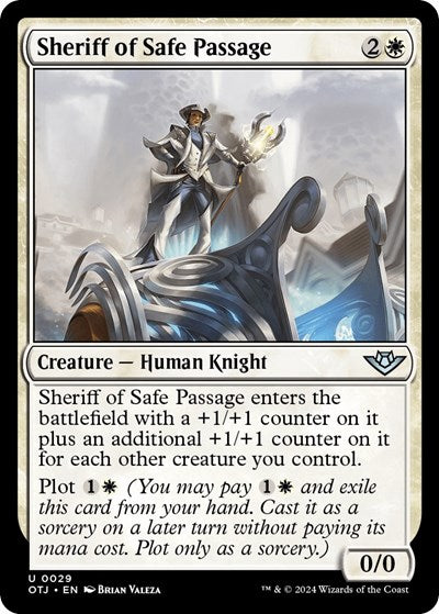 Sheriff of Safe Passage (Outlaws of Thunder Junction) Light Play Foil