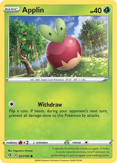 Applin (21) (SWSH02: Rebel Clash) Near Mint Reverse Holofoil