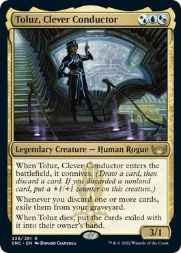 Toluz, Clever Conductor (Streets of New Capenna) Light Play Foil