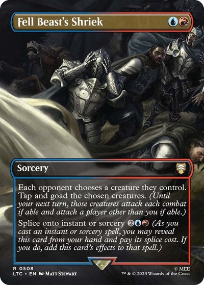 Fell Beast's Shriek (Borderless) (Commander: The Lord of the Rings: Tales of Middle-earth) Light Play