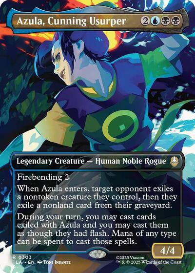 Azula, Cunning Usurper (Borderless) (Avatar: The Last Airbender) Near Mint Foil