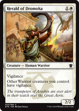 Herald of Dromoka (Dragons of Tarkir) Light Play Foil