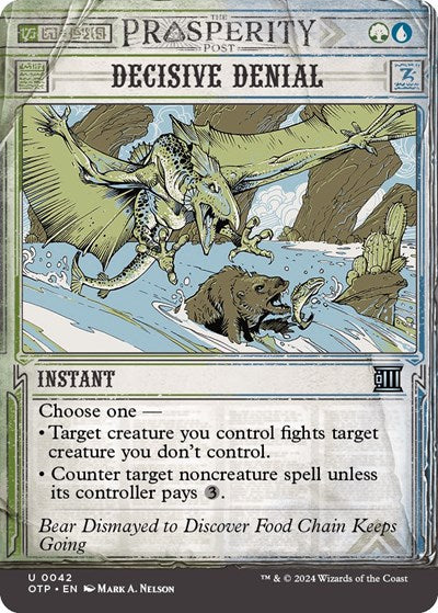 Decisive Denial (Outlaws of Thunder Junction: Breaking News) Light Play Foil
