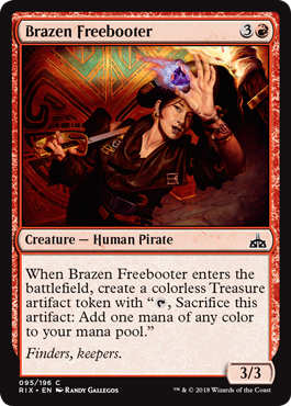 Brazen Freebooter (Rivals of Ixalan) Light Play Foil