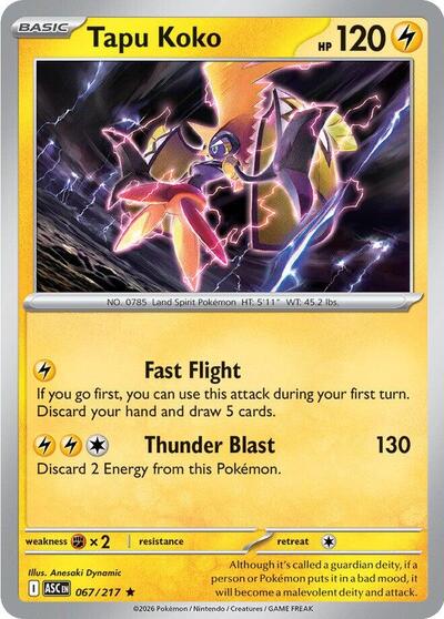 Tapu Koko (ME: Ascended Heroes) Near Mint Holofoil