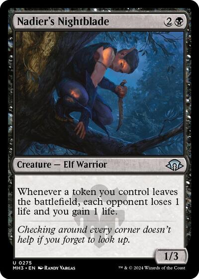Nadier's Nightblade (Modern Horizons 3) Light Play
