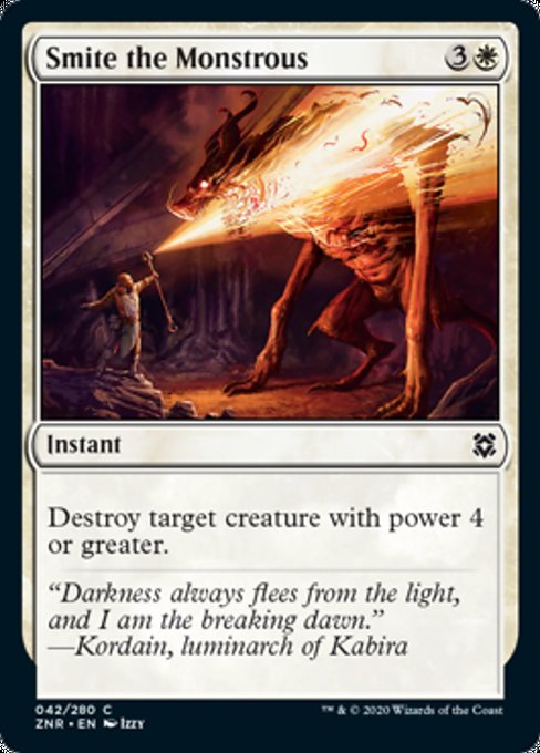 Smite the Monstrous (Zendikar Rising) Light Play Foil