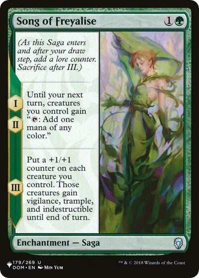 Song of Freyalise (The List) Near Mint