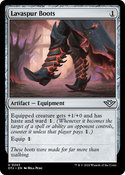 Lavaspur Boots (Outlaws of Thunder Junction) Light Play Foil