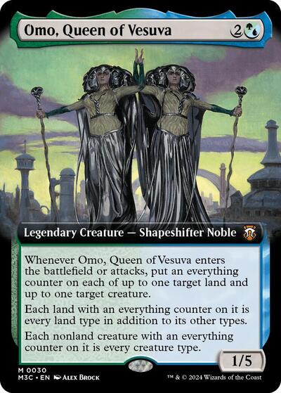 Omo, Queen of Vesuva (Extended Art) (Commander: Modern Horizons 3) Light Play