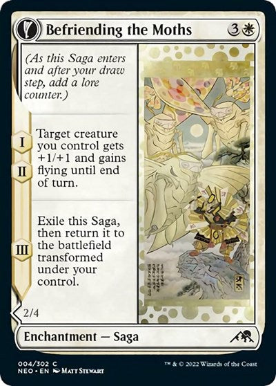 Befriending the Moths (Kamigawa: Neon Dynasty) Light Play Foil