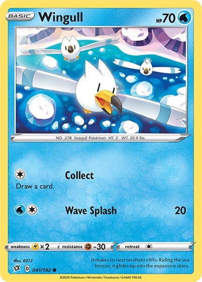 Wingull (SWSH02: Rebel Clash) Near Mint Reverse Holofoil