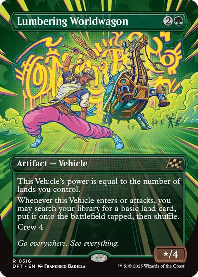 Lumbering Worldwagon (Borderless) (Aetherdrift) Near Mint Foil