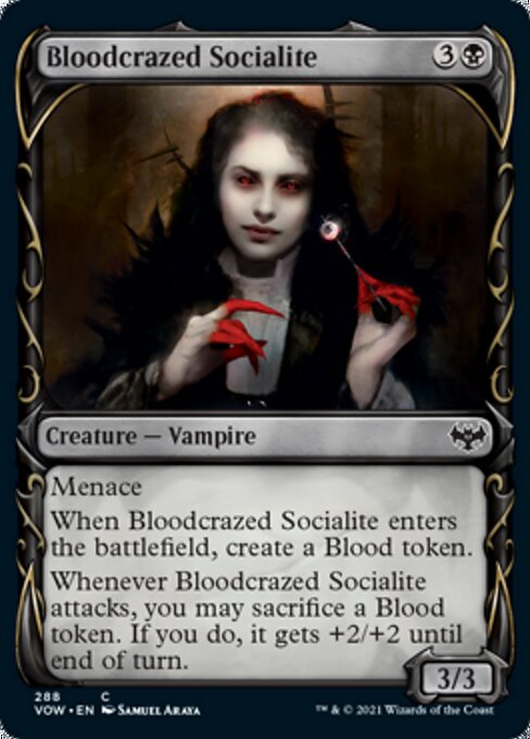 Bloodcrazed Socialite (Showcase) (Innistrad: Crimson Vow) Light Play Foil