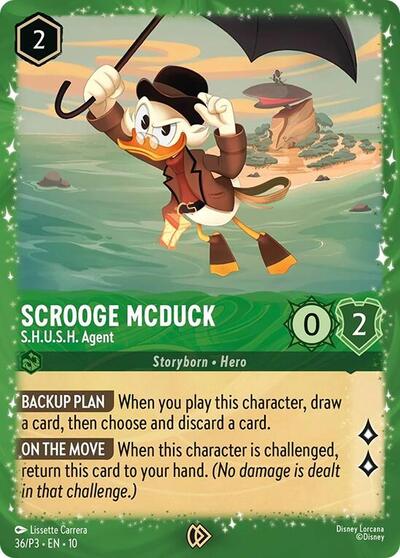 Scrooge McDuck - S.H.U.S.H. Agent (Disney Lorcana Promo Cards) Near Mint Holofoil