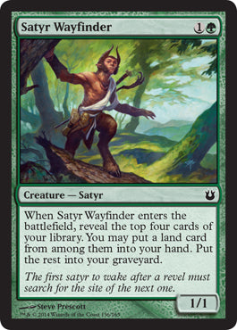 Satyr Wayfinder (Born of the Gods) Light Play Foil
