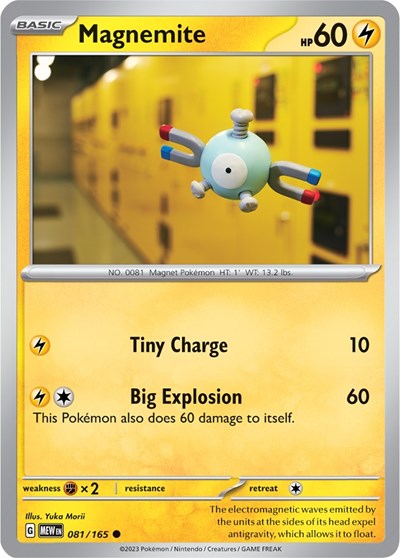 Magnemite (Scarlet and Violet: 151) Near Mint Reverse Holofoil