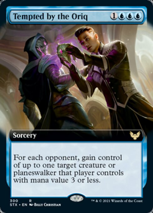 Tempted by the Oriq (Extended Art) (Strixhaven) Light Play Foil