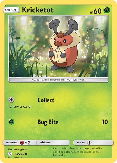 Kricketot (SM - Cosmic Eclipse) Near Mint Reverse Holofoil
