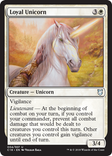 Loyal Unicorn (Commander 2018) Light Play