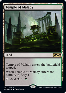 Temple of Malady (Magic 2020 Core Set) Light Play Foil